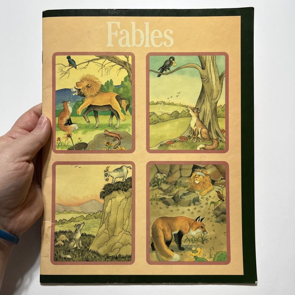 Aesop And La Fontaine Fables Storybook Paperback Vintage 1989 Rare